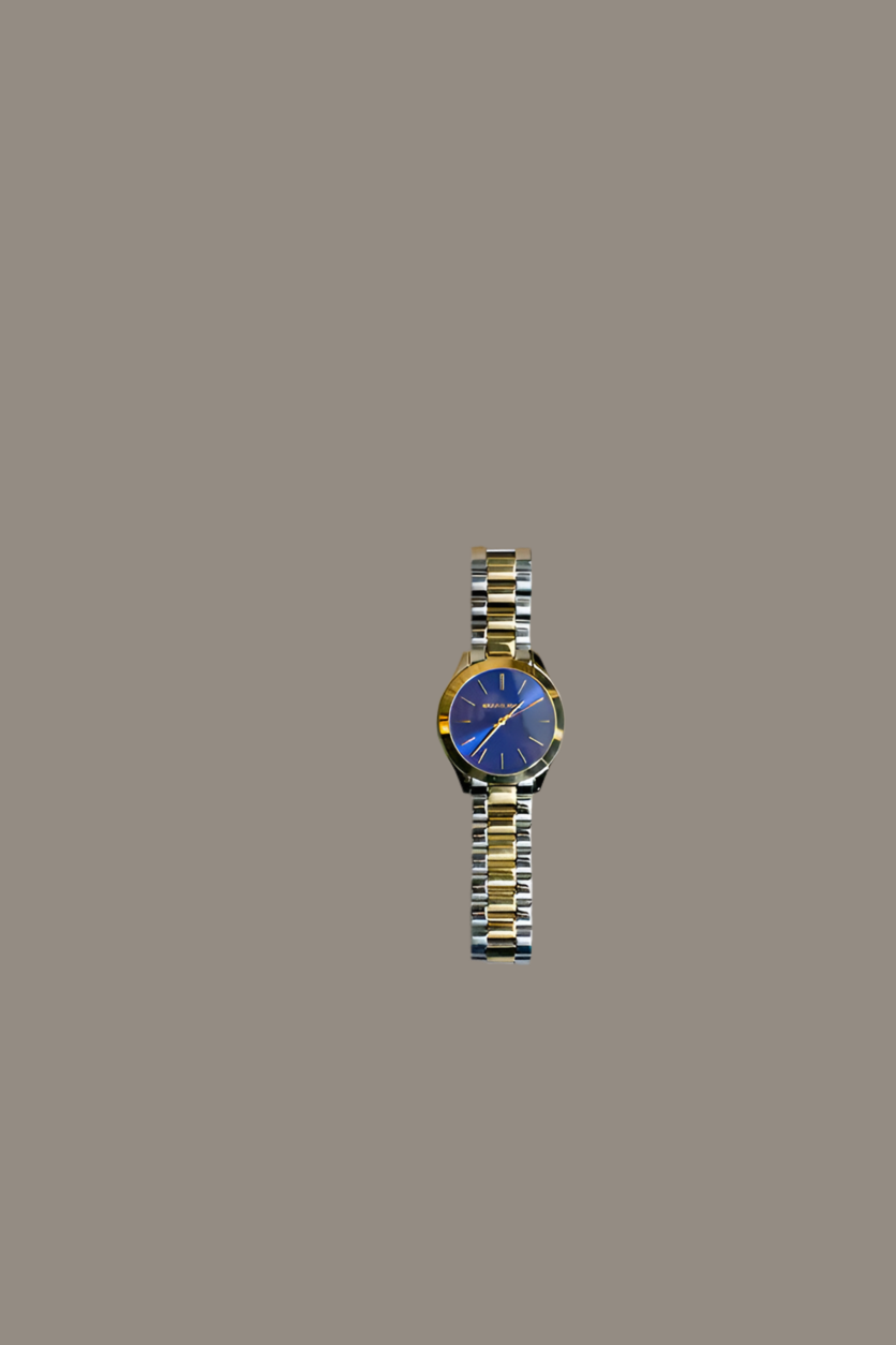 Michael Kors (MK3479) Runway Dual Toned Stainless Steel Navy Dial Wrist Watch