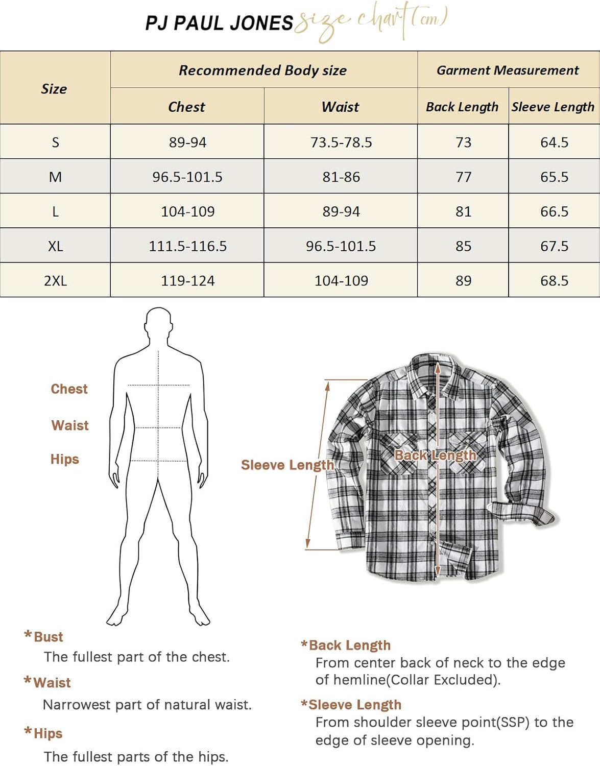 PJ PAUL JONES Mens Flannel Shirts Long Sleeve Button Up Plaid Shirt Matching Shirts for Couple Christmas