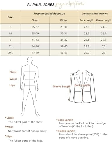 PJ PAUL JONES Mens Sport Coat Cotton Linen Herringbone Casual Blazer Regular Fit Lightweight Notch Lapel Business Jacket