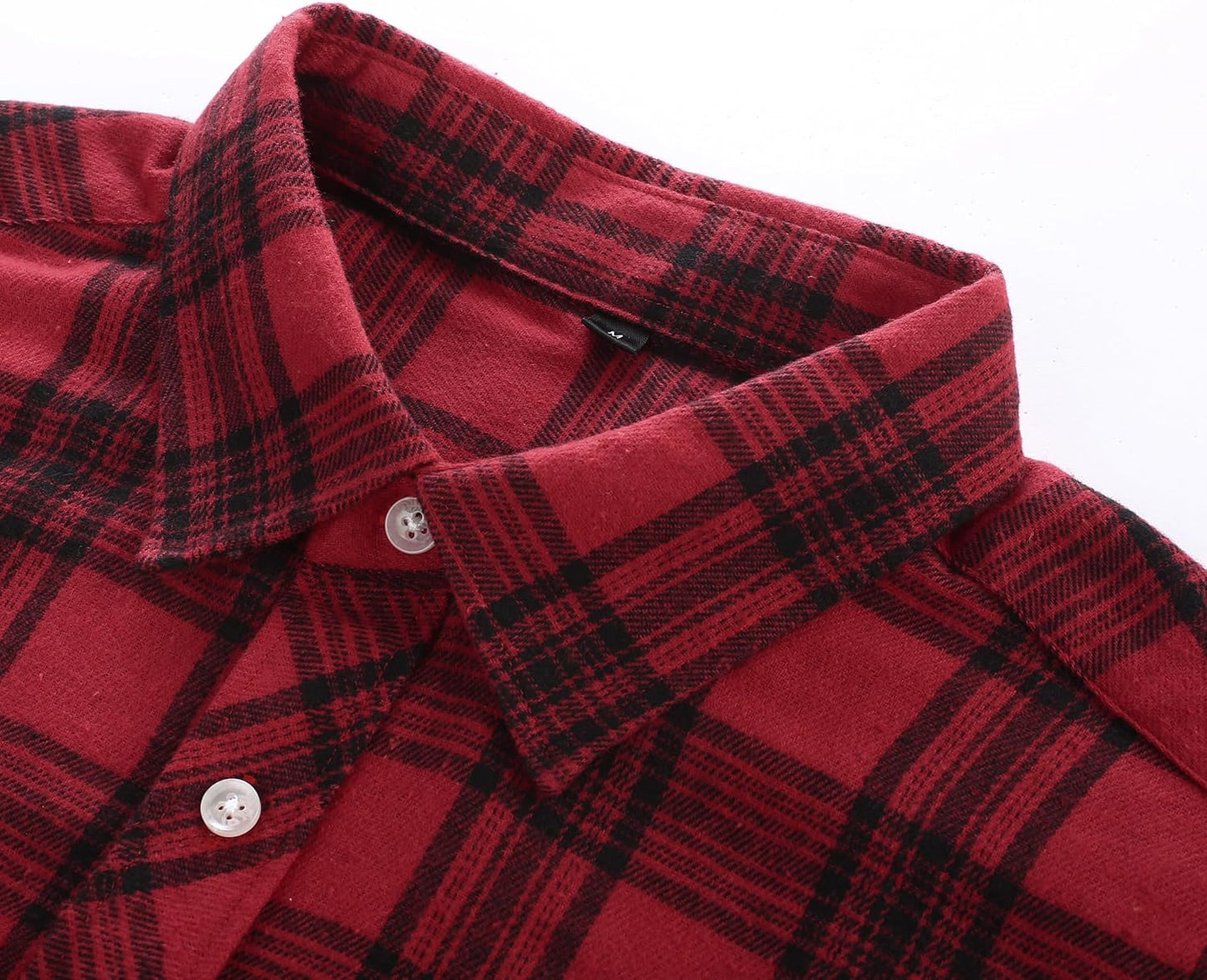 PJ PAUL JONES Mens Flannel Shirts Long Sleeve Button Up Plaid Shirt Matching Shirts for Couple Christmas