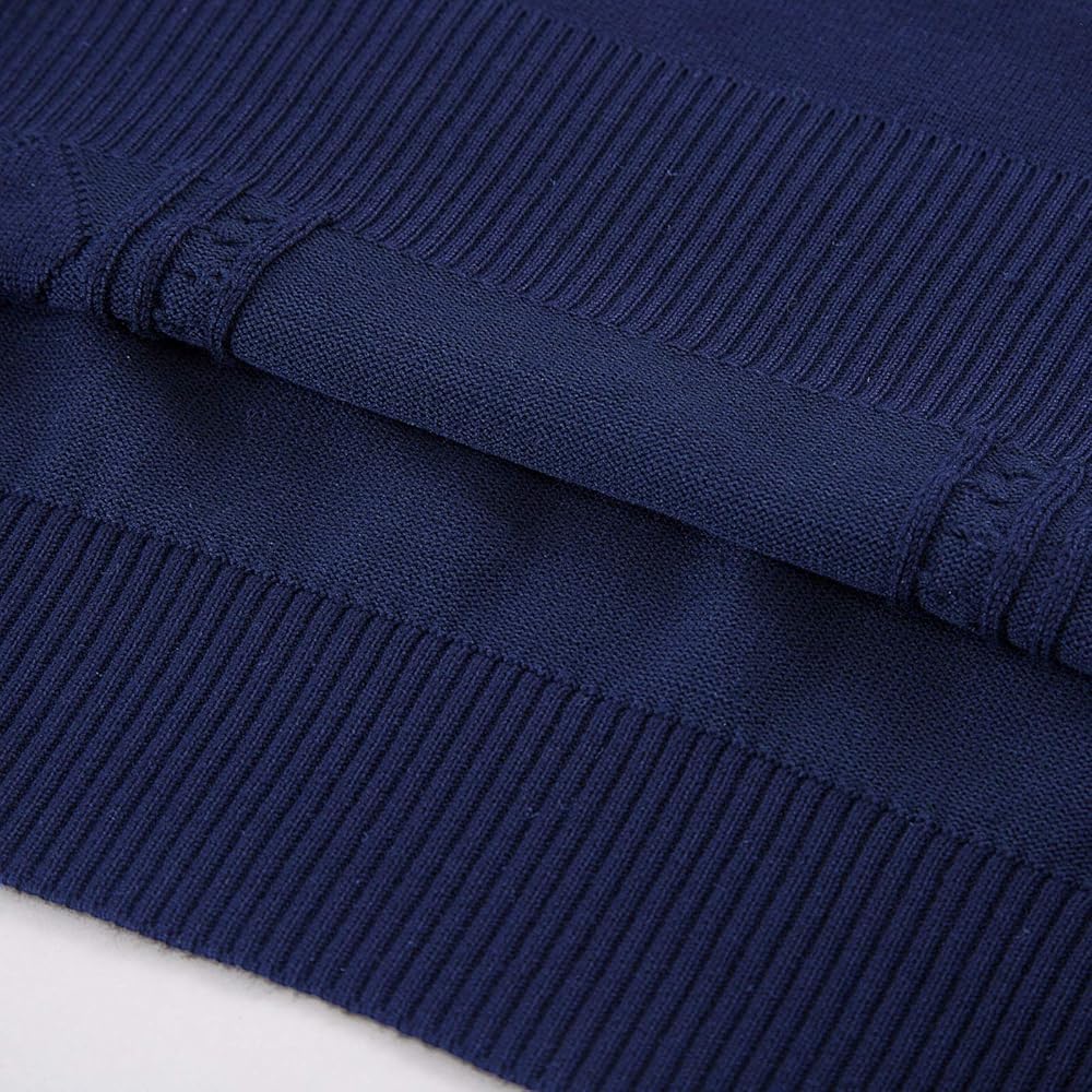 Paul Jones Mens V Neck Sweater Vest Knitted Pullover Sweaters Vest Size M Blue
