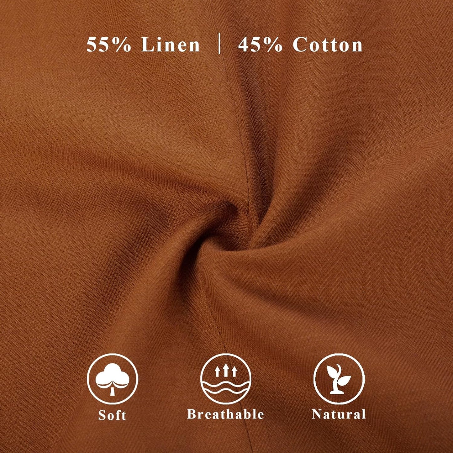 PJ PAUL JONES Mens Linen Cotton Blazer Casual Sport Coats and Blazers Suit Jacket Caramel Burnt Orange M