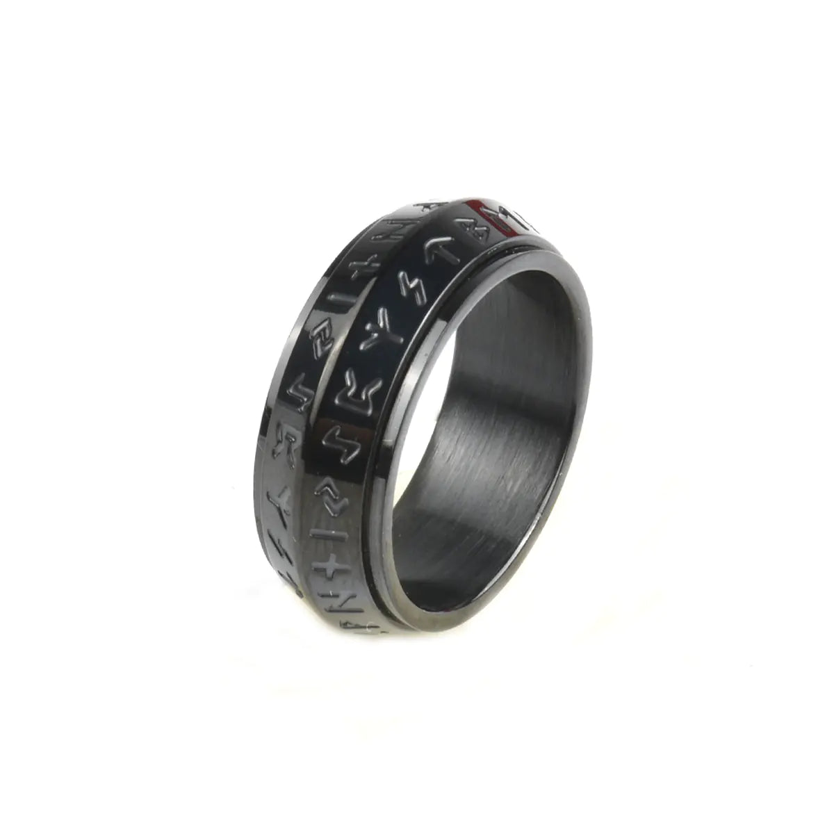 Retro Nordic Viking Rune Titanium Steel Ring
