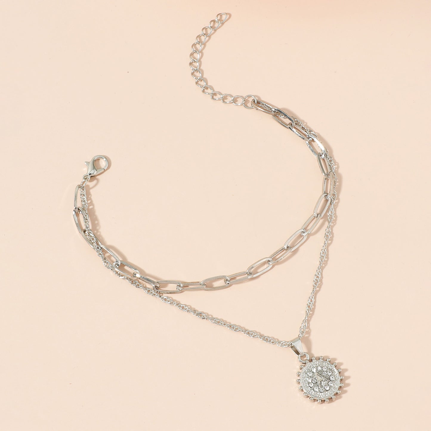 Creative Letter A Pendant Bracelet Alloy Couple Beach Chain