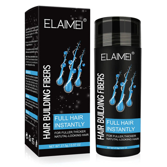 Hairline powder Hair fiber natural hair fiber Apply to men women Get thick hair Conceals Hair Loss (Black)