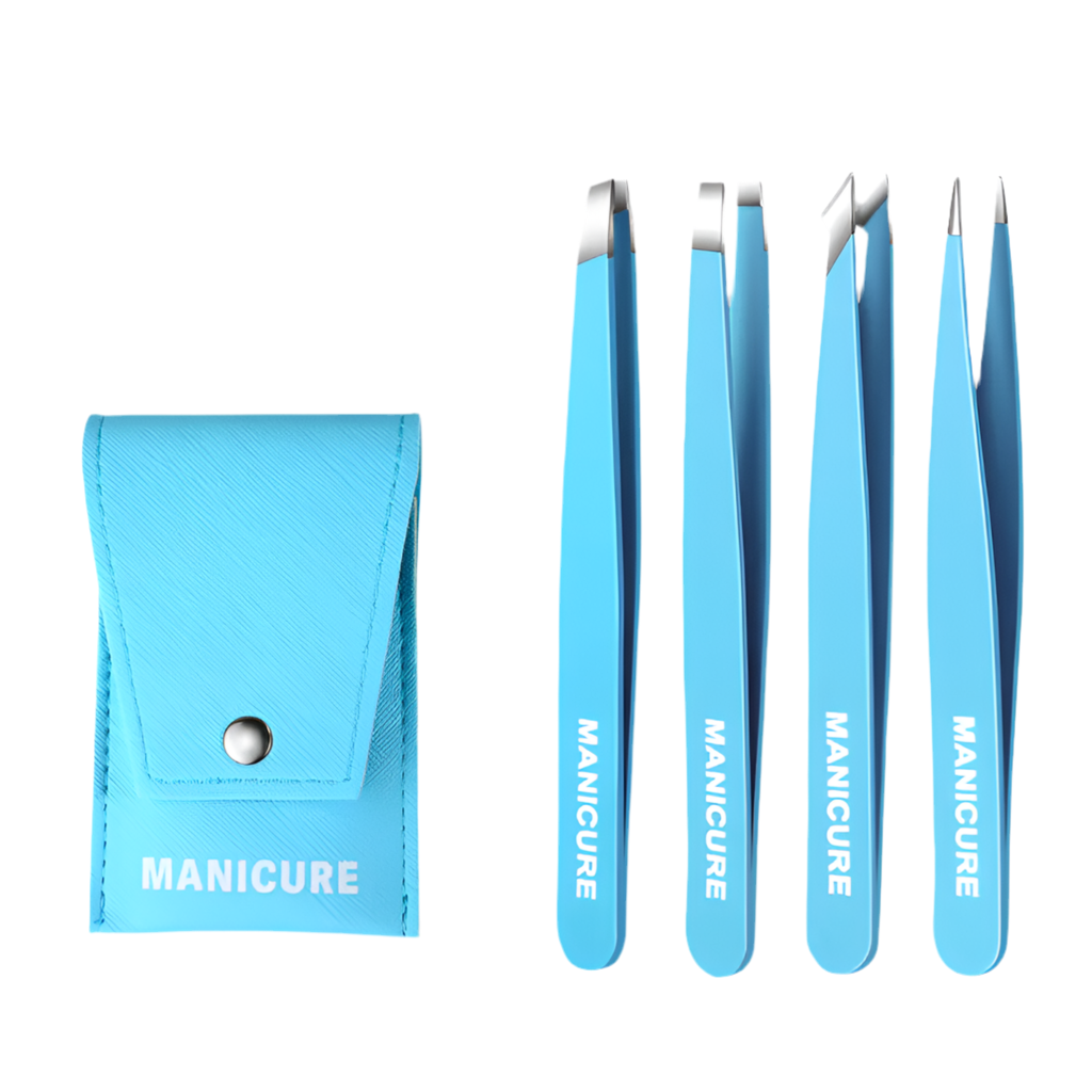 Stainless Steel Tweezers Set for Beauty and Grooming