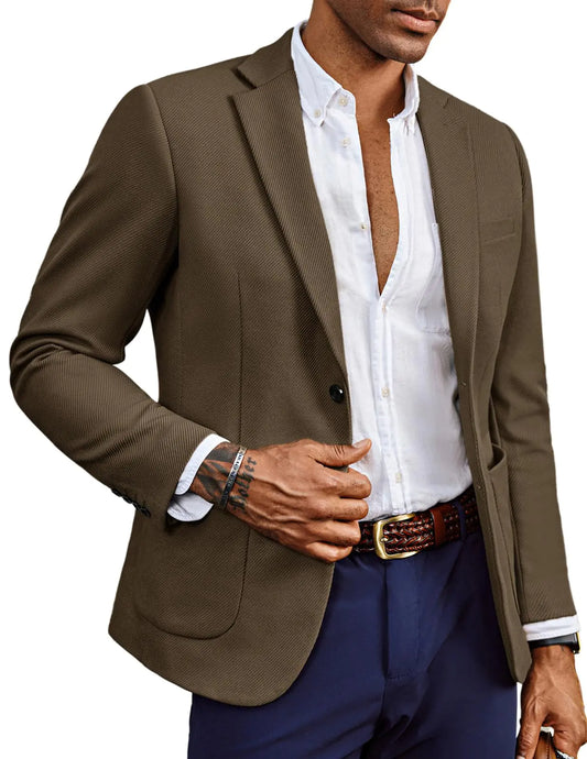 PJ PAUL JONES Mens Sport Coats and Blazers Casual Lightweight Sport Coat with Pockets Two Button Blazer