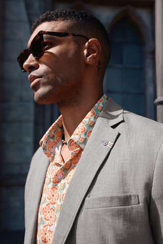 PJ PAUL JONES Mens Sport Coat Cotton Linen Herringbone Casual Blazer Regular Fit Lightweight Notch Lapel Business Jacket