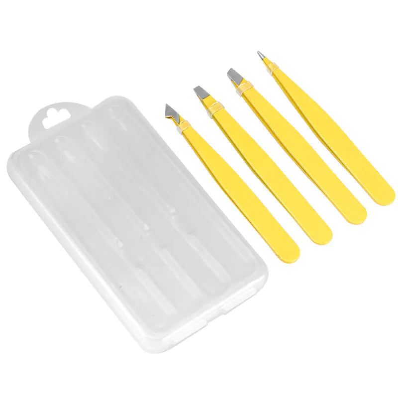 Stainless Steel Tweezers Set for Beauty and Grooming
