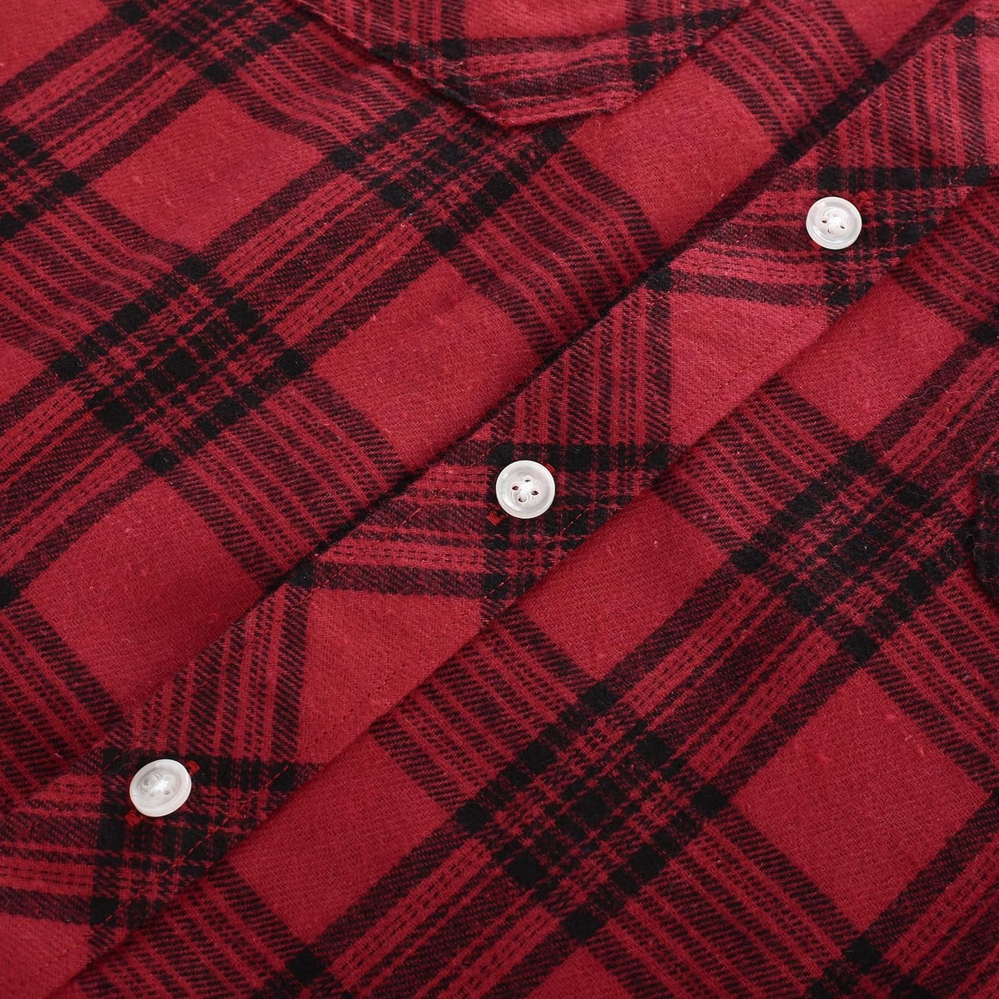 PJ PAUL JONES Mens Flannel Shirts Long Sleeve Button Up Plaid Shirt Matching Shirts for Couple Christmas