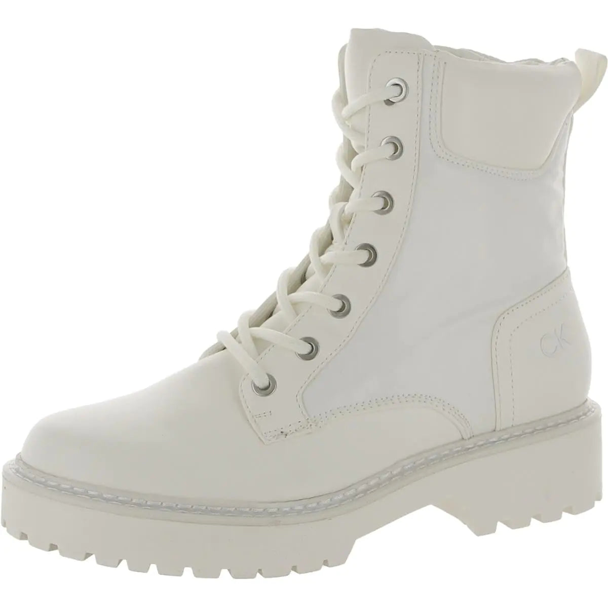 Calvin Klein Womens Sallon Boot White 140 8.5