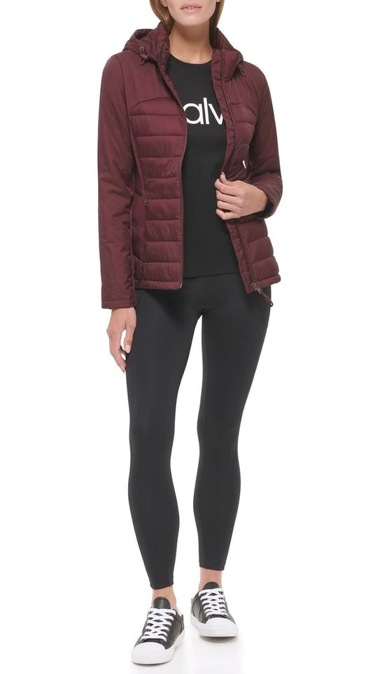 Calvin Klein womens Outerwear pufferOxbloodX-Small
