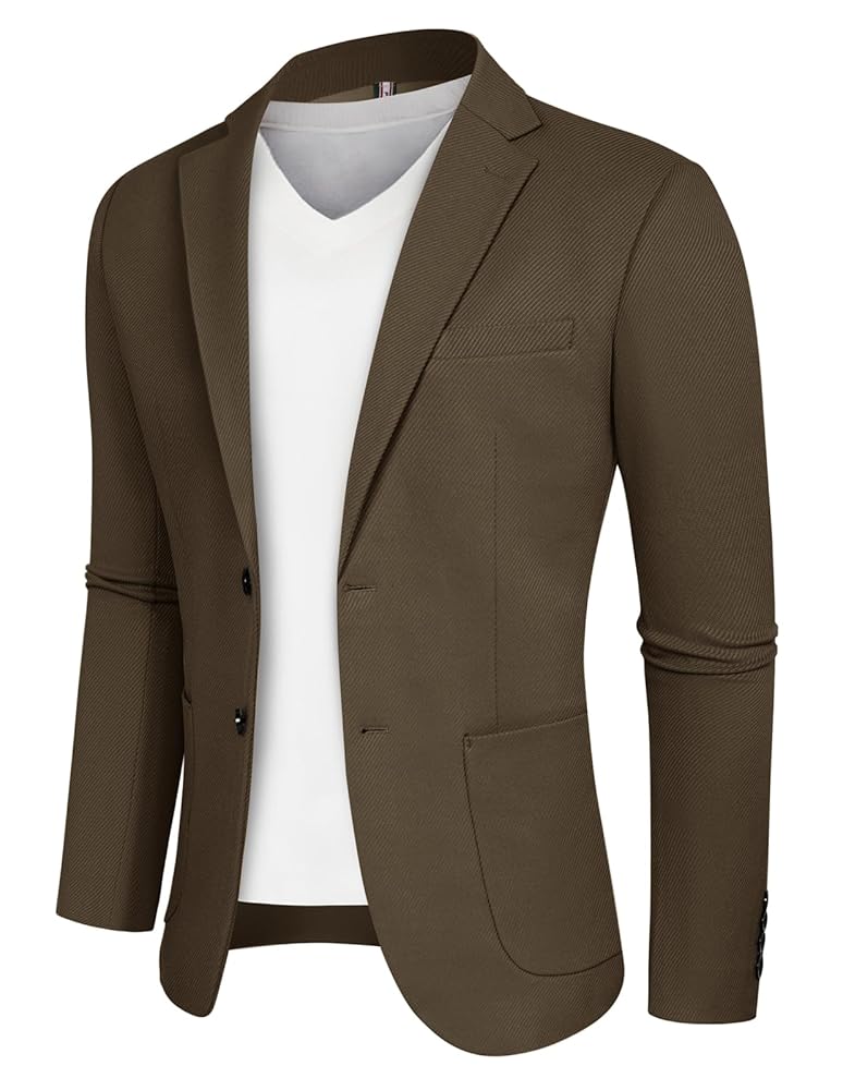 PJ PAUL JONES Mens Sport Coats and Blazers Casual Lightweight Sport Coat with Pockets Two Button Blazer