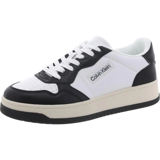 Calvin Klein Womens Rhean Sneaker White/Black 140 6.5