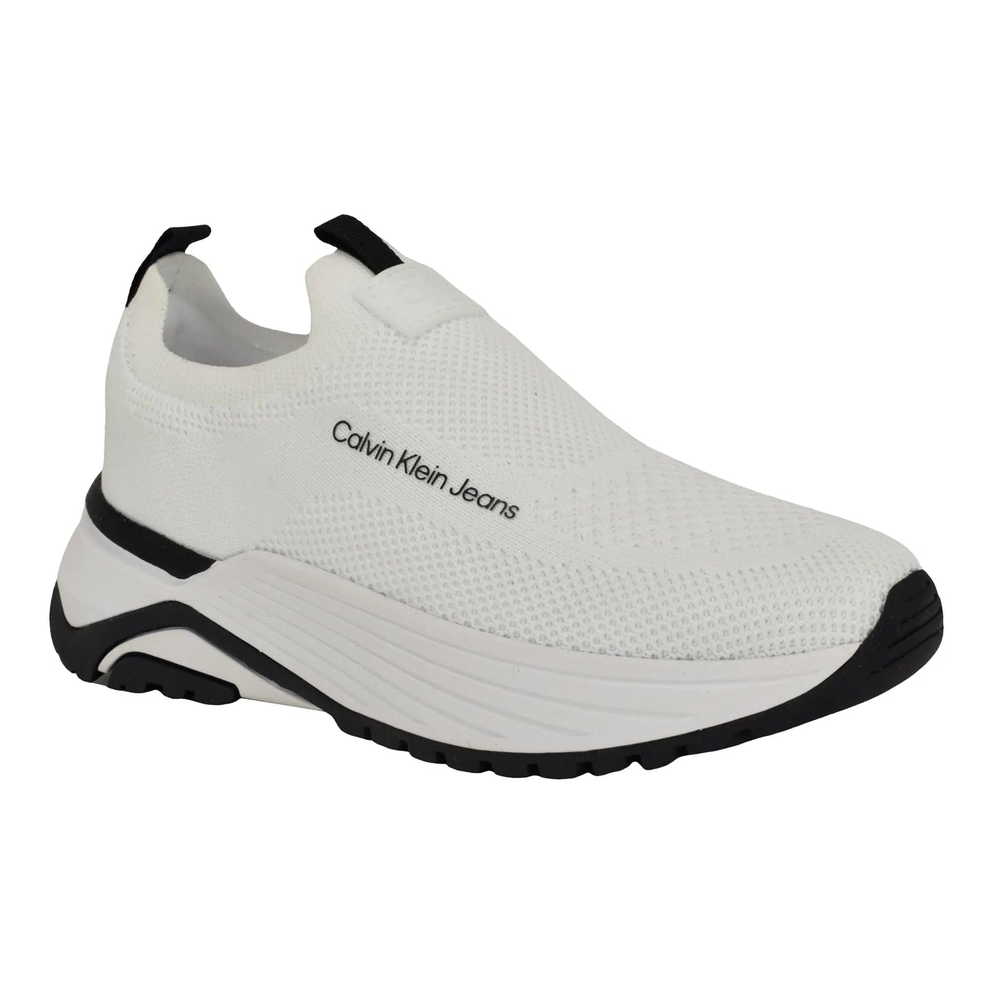 Calvin Klein Womens Alvea Sneaker White/Black 140 5