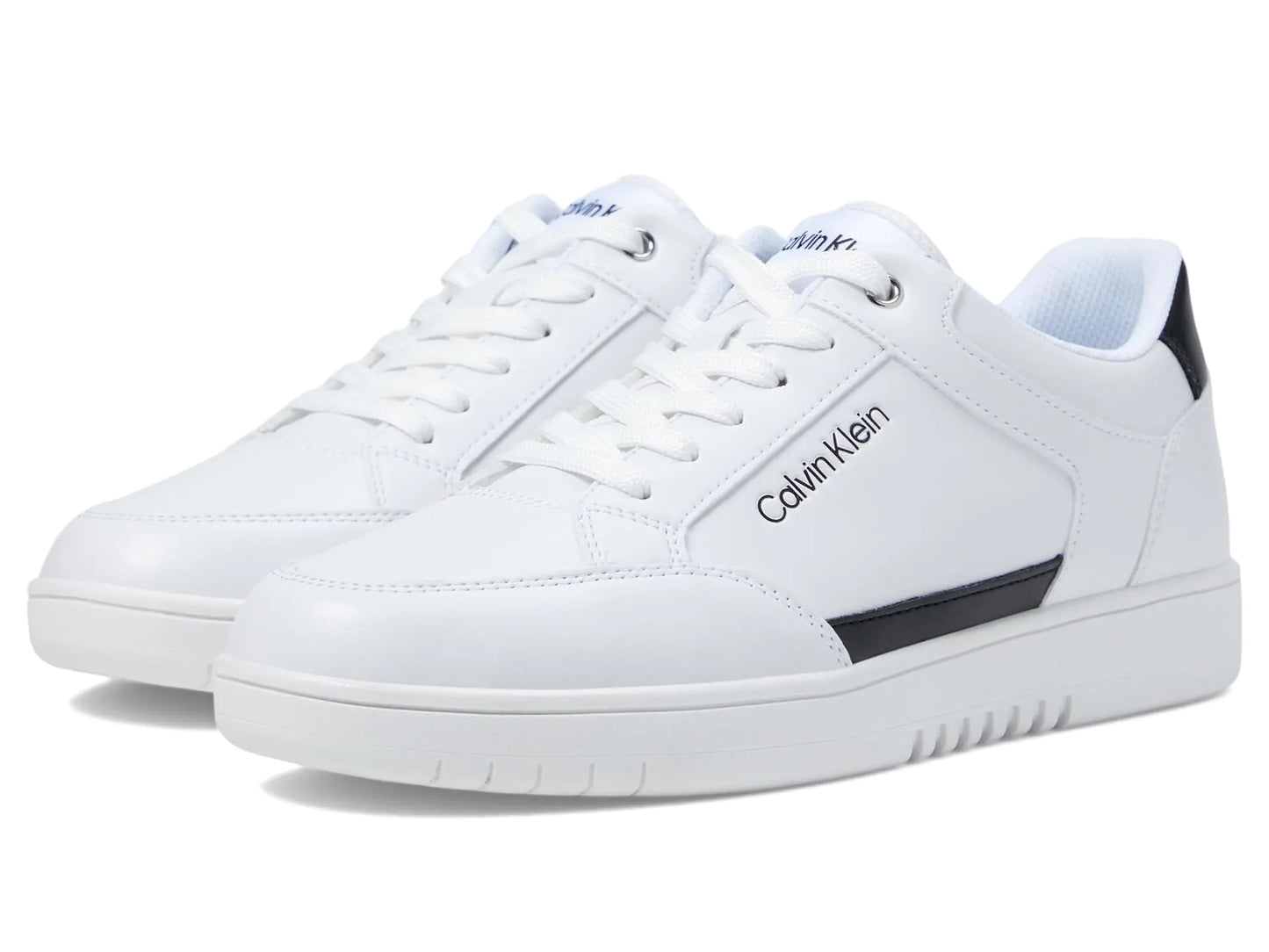 Calvin Klein Womens Hallen Sneaker White/Black 9.5