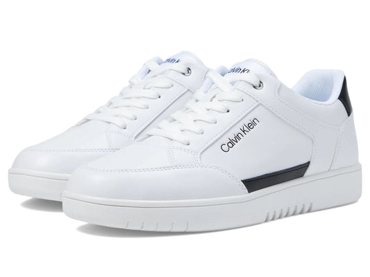 Calvin Klein Womens Hallen Sneaker White/Black 9.5