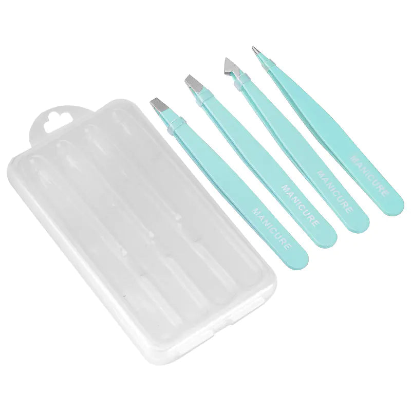 Stainless Steel Tweezers Set for Beauty and Grooming