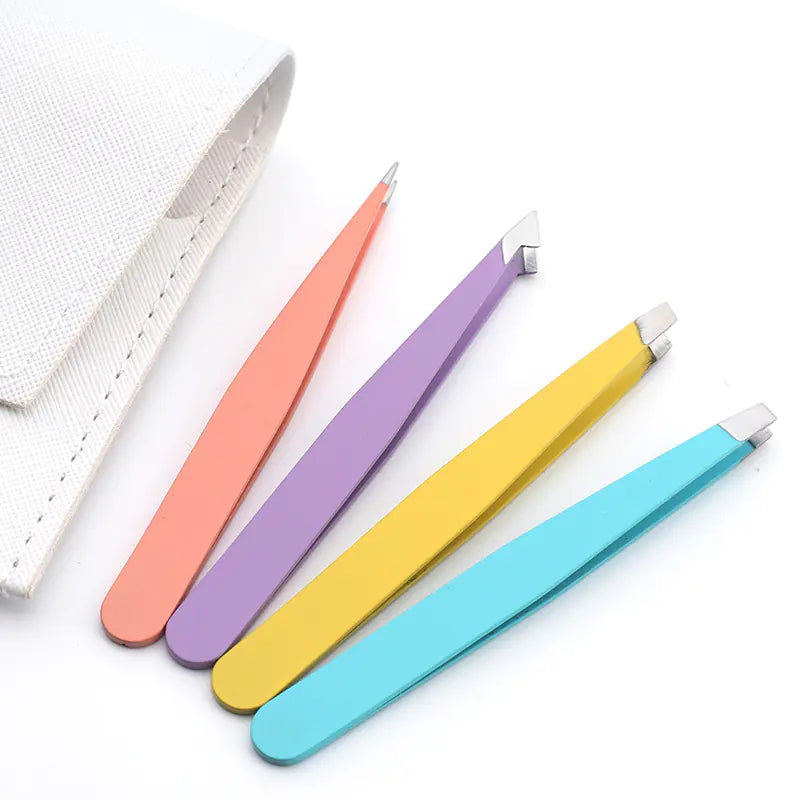 Stainless Steel Tweezers Set for Beauty and Grooming