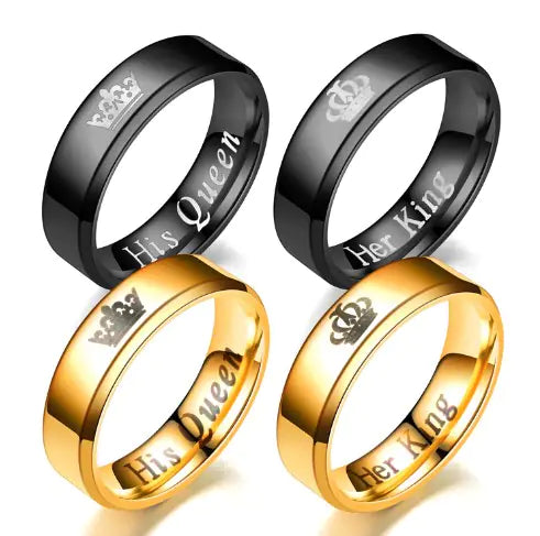 Couple Rings in Stylish Stainless Steel