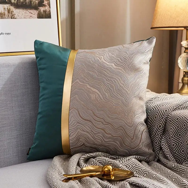 Luxury Modern Lightweight Silk Satin Sofa Cushion Cover
