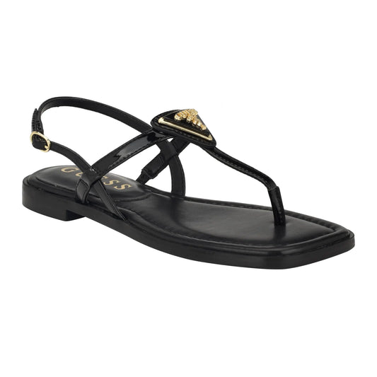 GUESS Womens Rainey Flat Sandal Black 001 7