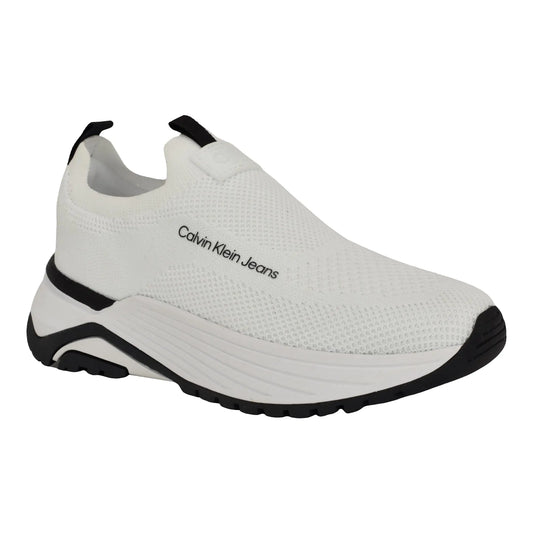 Calvin Klein Womens Alvea Sneaker White/Black 140 5