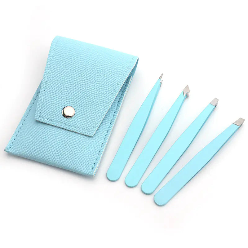 Stainless Steel Tweezers Set for Beauty and Grooming