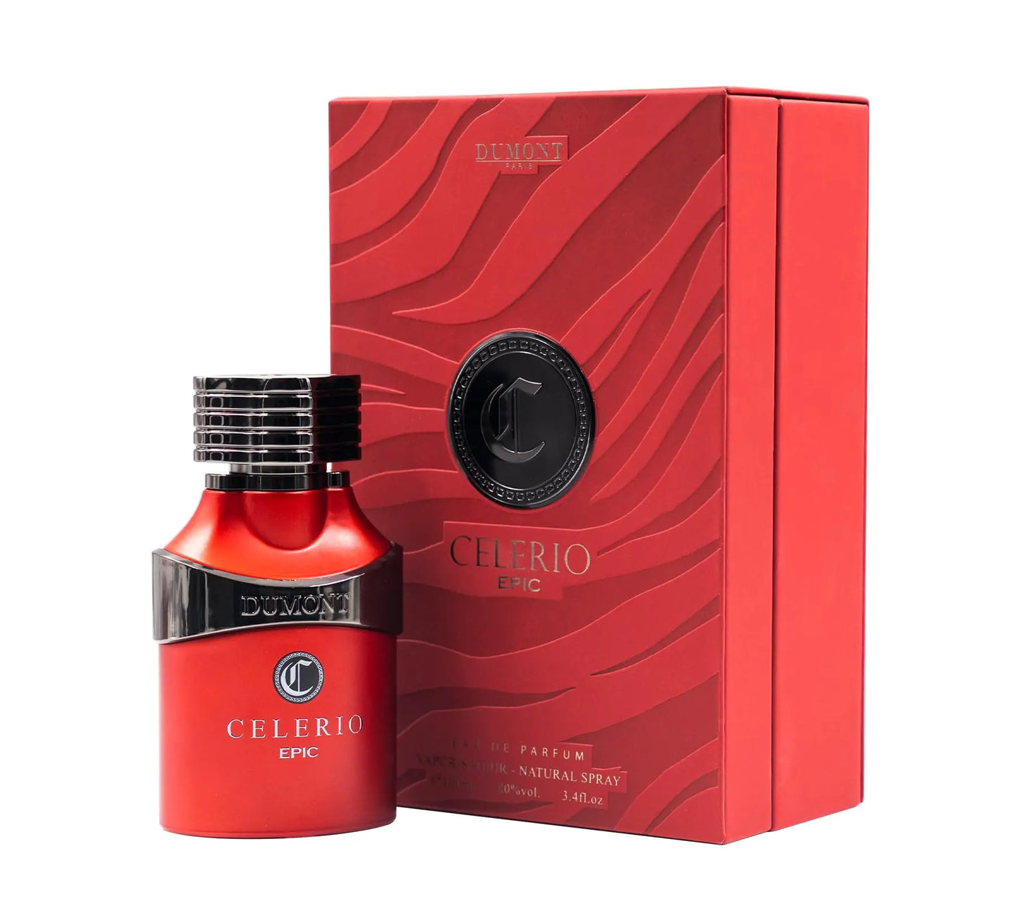 DUMONT Celerio Epic Eau De Perfume Men - Fragrance Of Lemon & Fresh Fruits - Celerio Perfum Unisex Suitable for Men & Women - Long Lasting Cologne Mist & Body Spray 3.4oz (RED 80% vol)