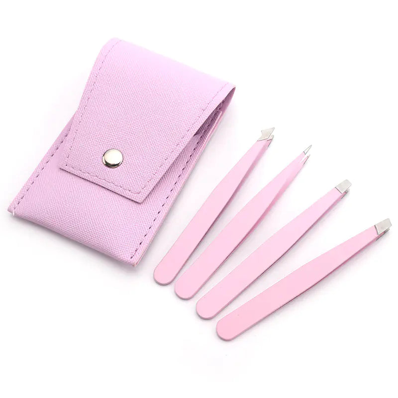 Stainless Steel Tweezers Set for Beauty and Grooming
