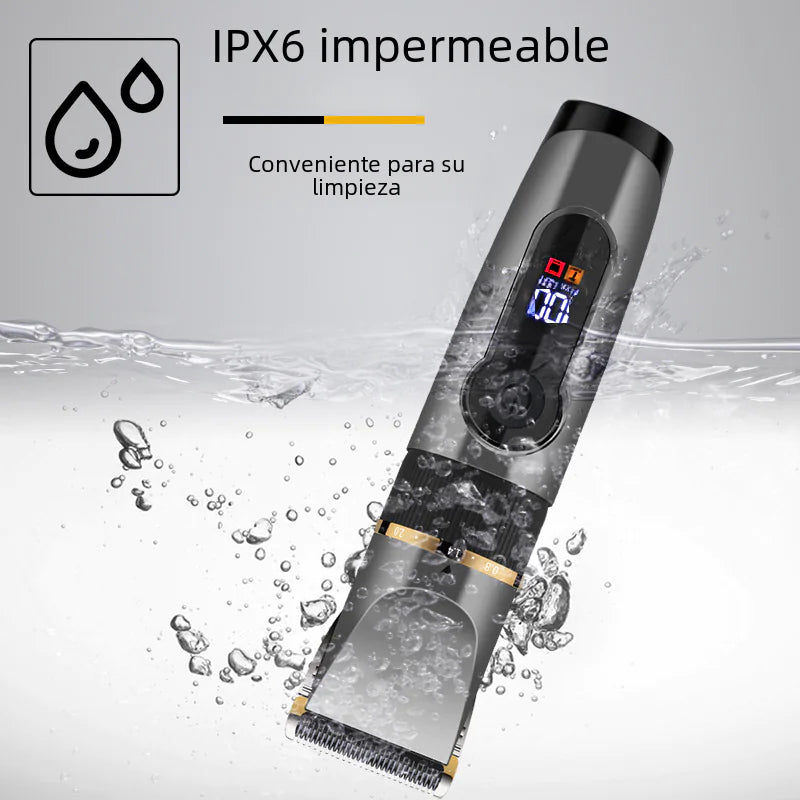 Electric Hair Clipper with Ceramic Blade and LCD Display