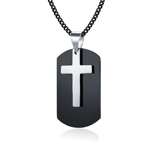 Minimalist Stainless Steel Cross Pendant Necklace