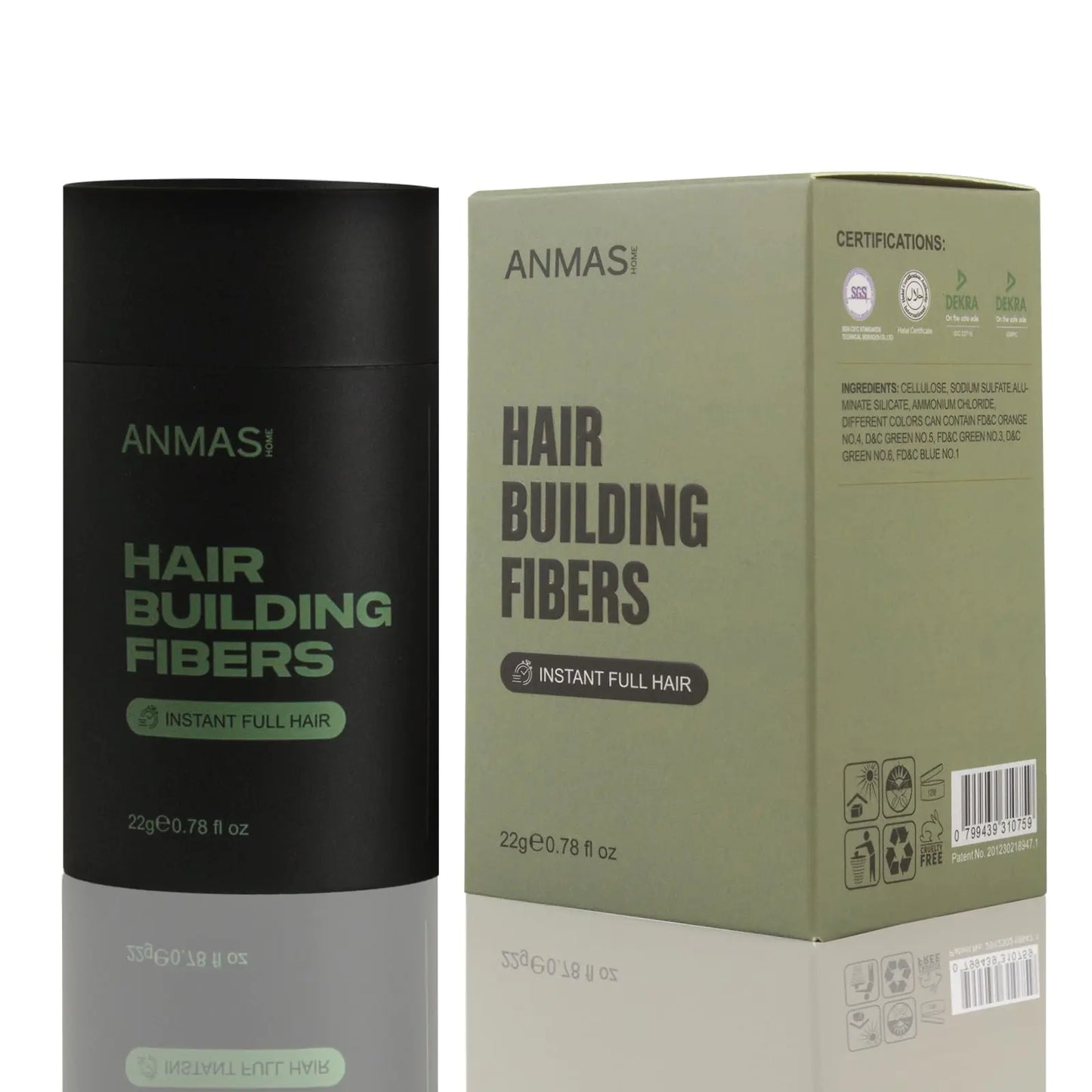 Dark Brown Hiar Building Fiber 22g Hair Fibers for Thinning Hair Fill In Fine or Thinning Hair Instantly Thicker Fuller Look Hair Fibers for Men & Women