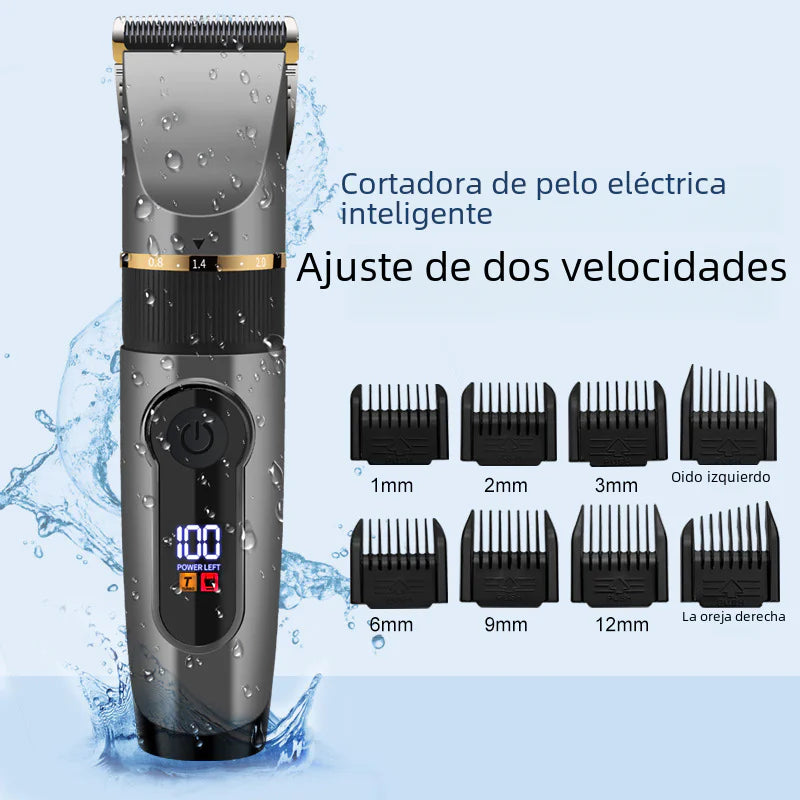 Electric Hair Clipper with Ceramic Blade and LCD Display
