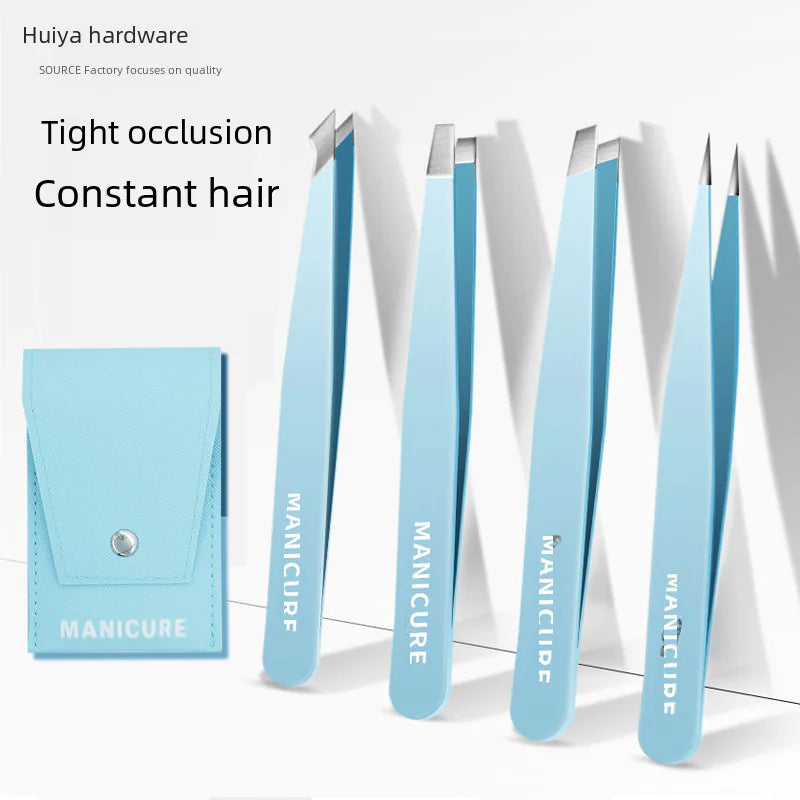Stainless Steel Tweezers Set for Beauty and Grooming