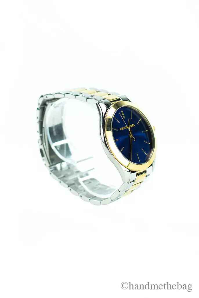 Michael Kors (MK3479) Runway Dual Toned Stainless Steel Navy Dial Wrist Watch