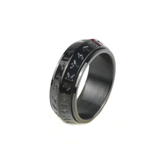 Retro Nordic Viking Rune Titanium Steel Ring