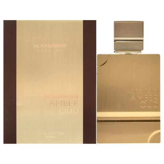 Al Haramain Amber Oud Gold Edition - Arabian Perfume for Women and Men - Eau de Parfum Spray with Notes of Bergamot Melon Pineapple Amber Woody Accord and Musk - 6.7 oz